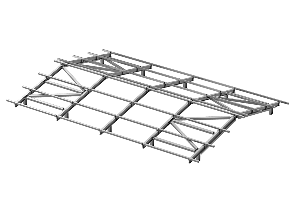 Конструкция дополнительной скатной кровли.